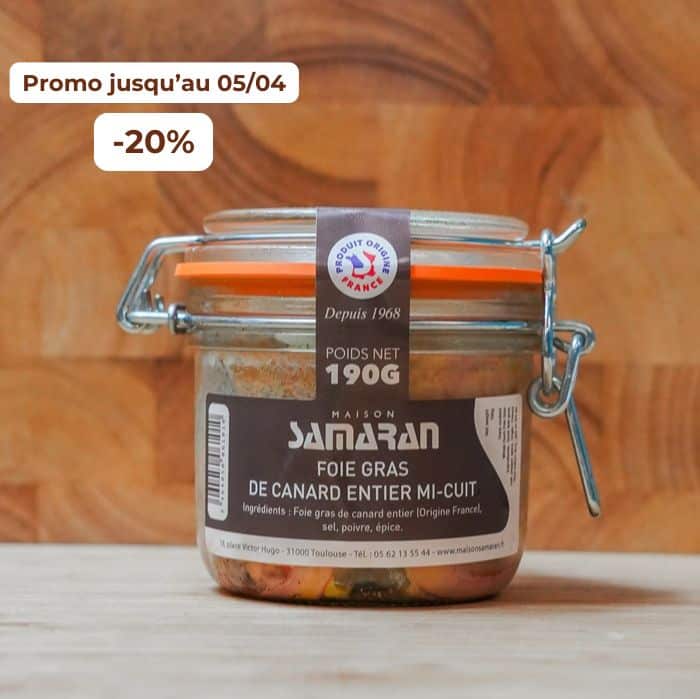 Foie Gras de canard entier mi-cuit - 190g