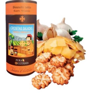 Biscuits Crosetas saladas au parmesan, emmental et ail