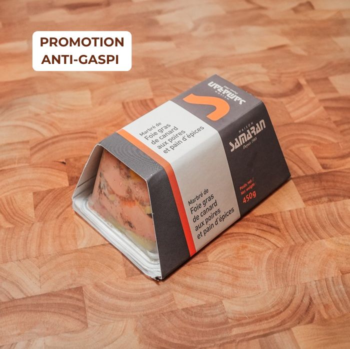 Spécialité de foie gras de canard aux poires et pain d'épices 450g