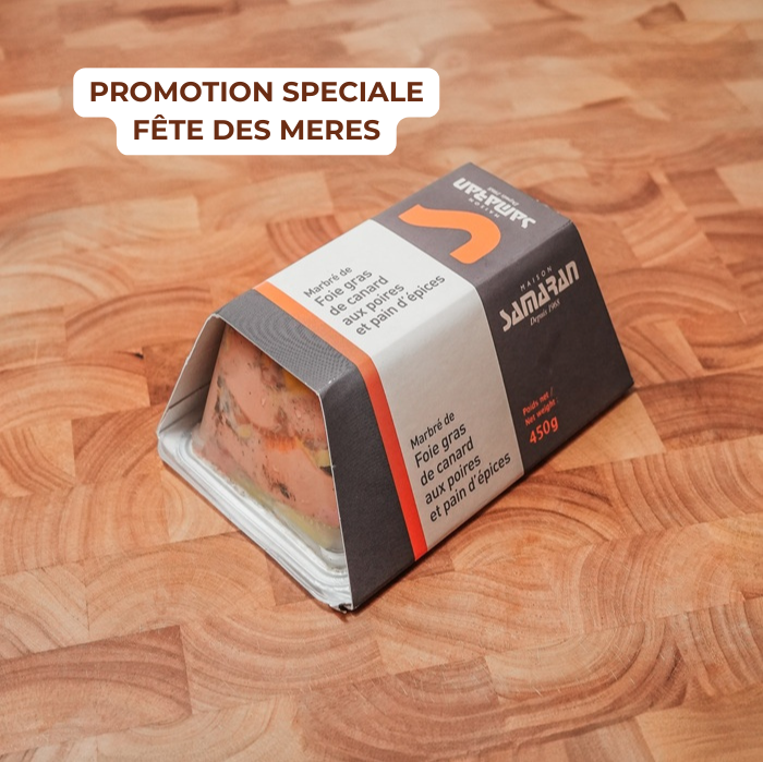 Spécialité de foie gras de canard aux poires et pain d'épices 450g