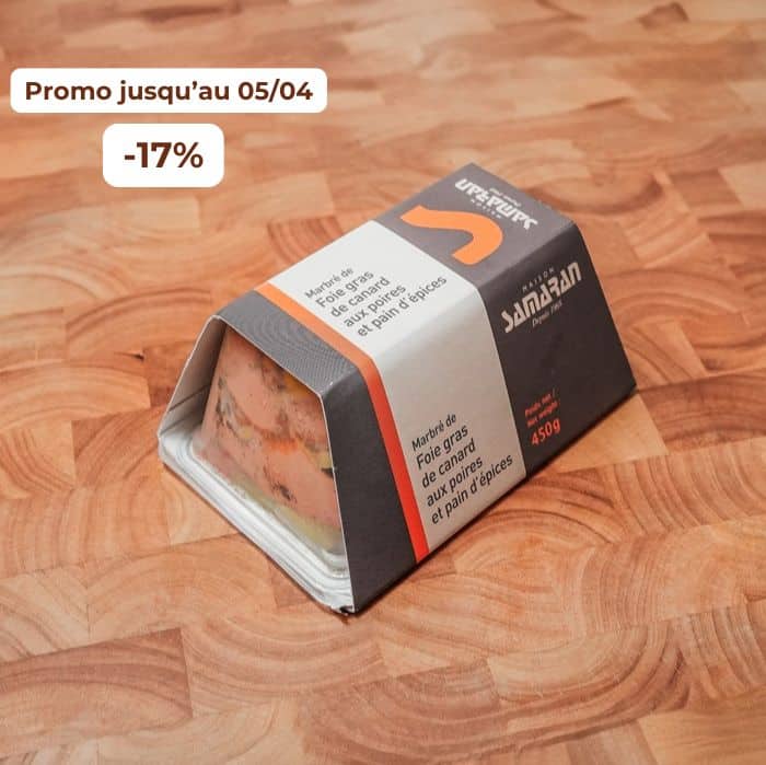 Spécialité de foie gras de canard aux poires et pain d'épices 450g