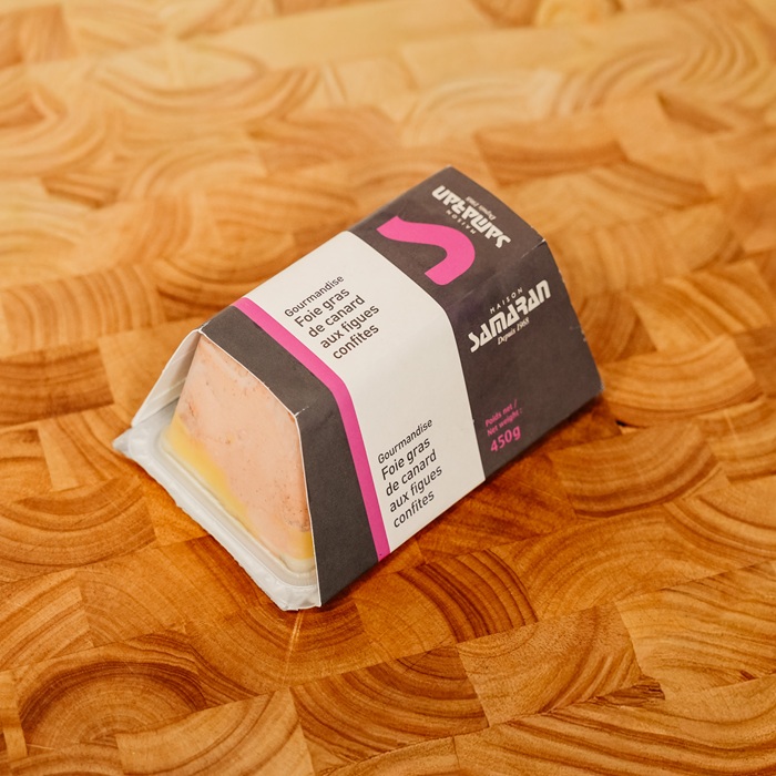 Foie gras de canard aux figues confites en operculé