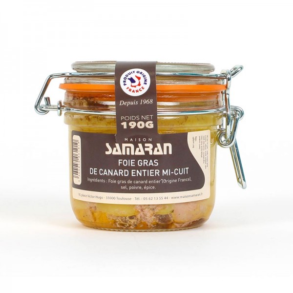 Foie gras de canard entier mi-cuit en bocal