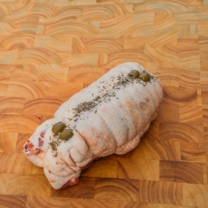 Canette farcie aux olives