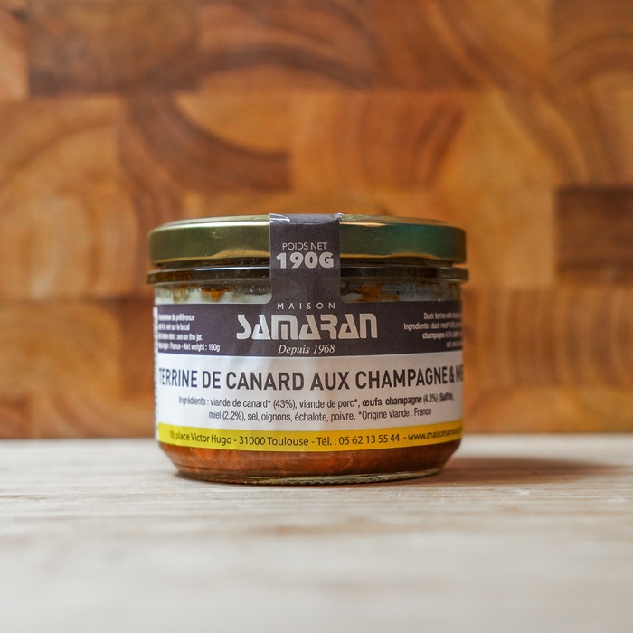 Terrine de canard champagne et miel - 190g