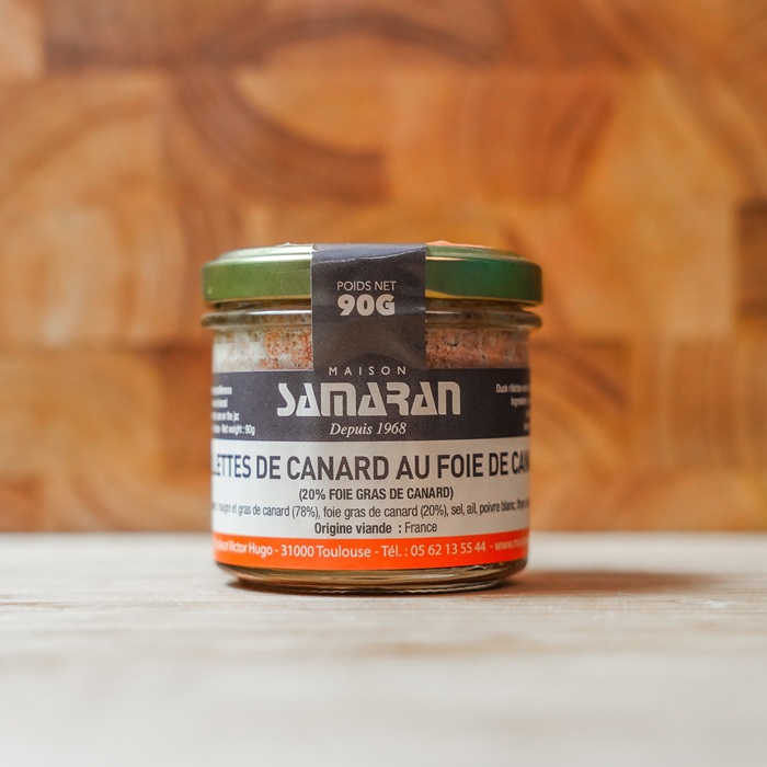 Rillettes de canard au foie de canard - 90gr