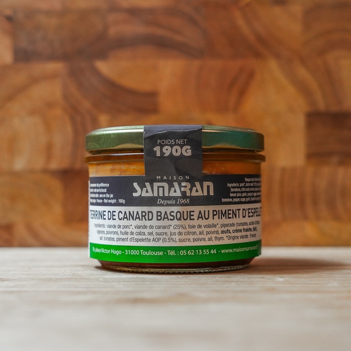 Terrine de canard Basque au piment d'Espelette - 190gr