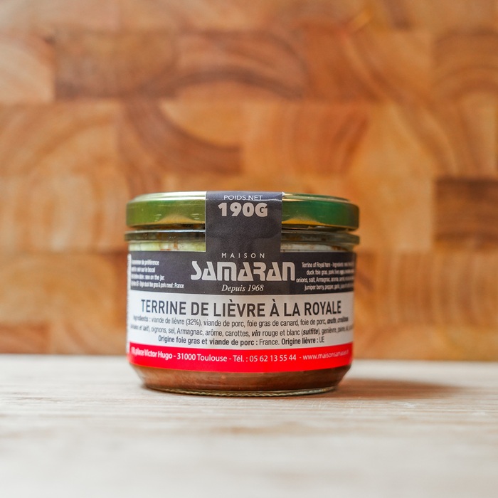 Terrine de lièvre à la royale - 190gr