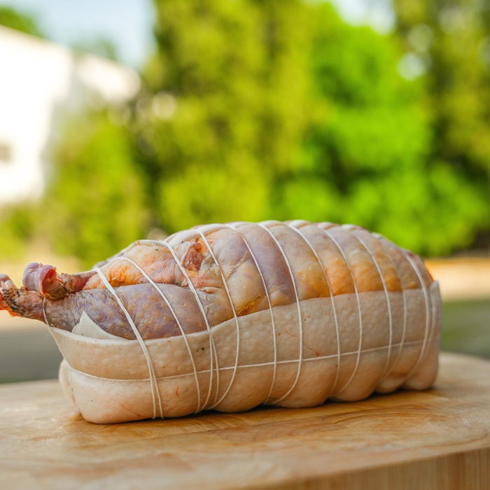 Pintade farcie au foie gras