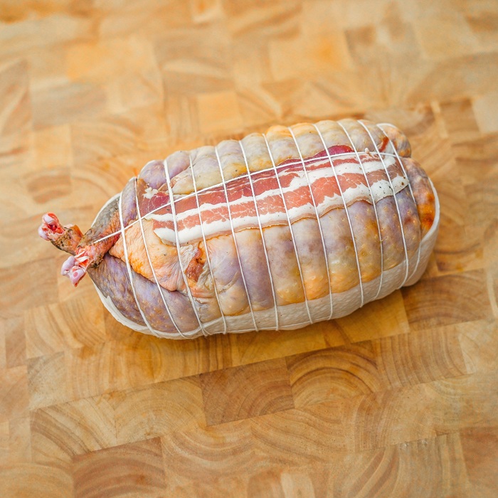 Pintade farcie au foie gras