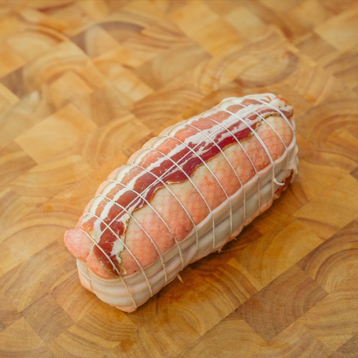 Rôti de magret de canard farci au foie gras