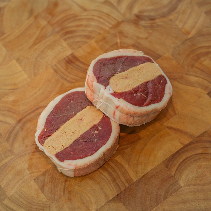 Tournedos de magret de canard farci au foie gras