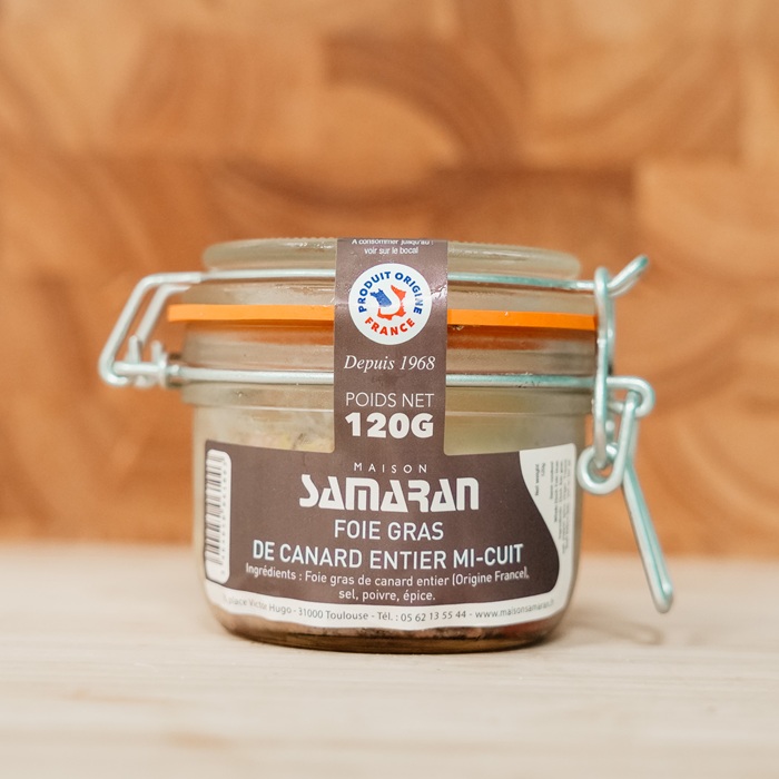 Foie gras de canard entier mi-cuit en bocal