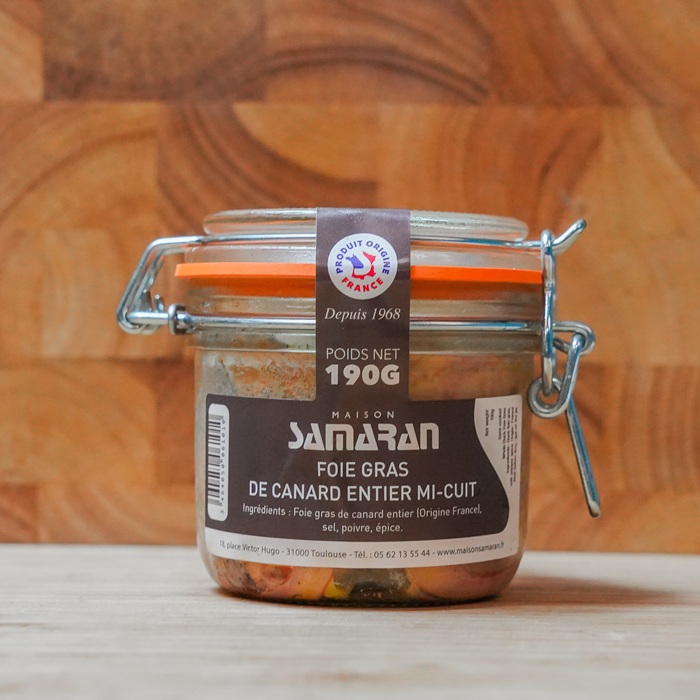 Foie gras de canard entier mi-cuit en bocal