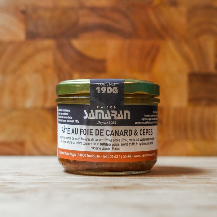 Pâté au foie de canard et aux cèpes - 190gr