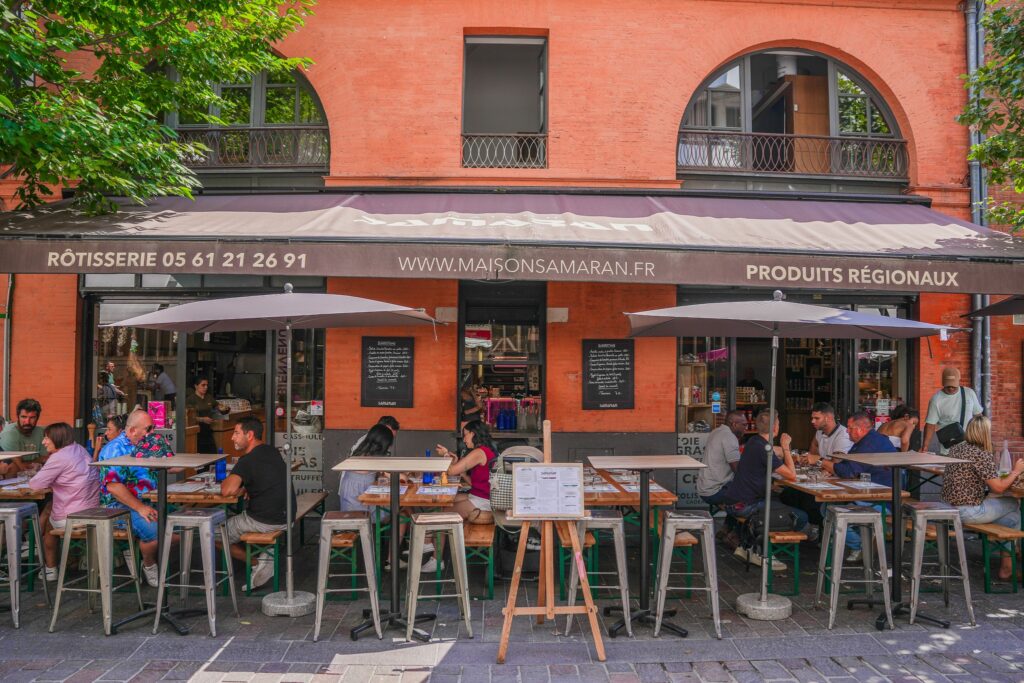 Terrasse du magasin et restaurant Victor Hugo à Toulouse, Maison Samaran