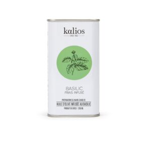 Huile d'olive infusée au basilic, Kalios