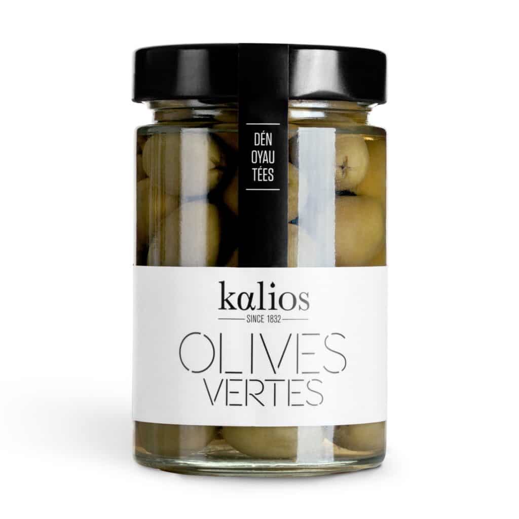 Olives vertes au naturel dénoyautées, Kalios