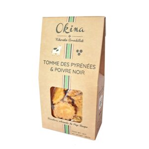 Biscuits fromage tomme des Pyrénées et poivre noir, Okina
