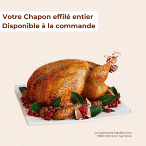 Chapon effilé entier, non farci - 3,8kg