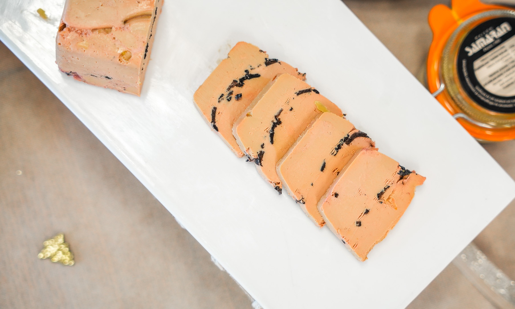 Foie Gras de canard entier mi-cuit truffé 7,5%