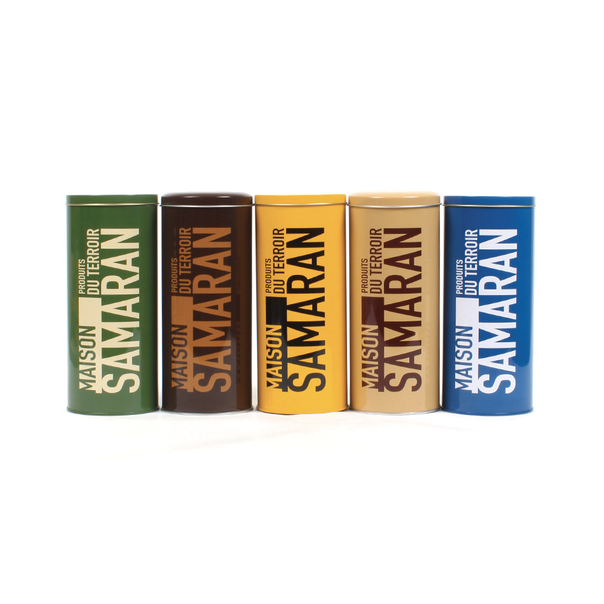 Boîte cylindrique en métal